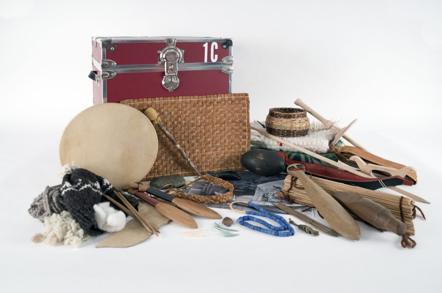Contents of the Coast Salish Culture Portable Museum Trunk